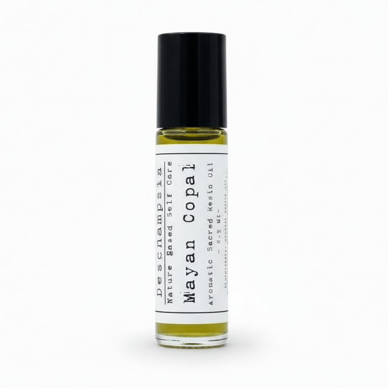 Mayan Copal Aromatic Resin Perfume Oil roll-on bottle