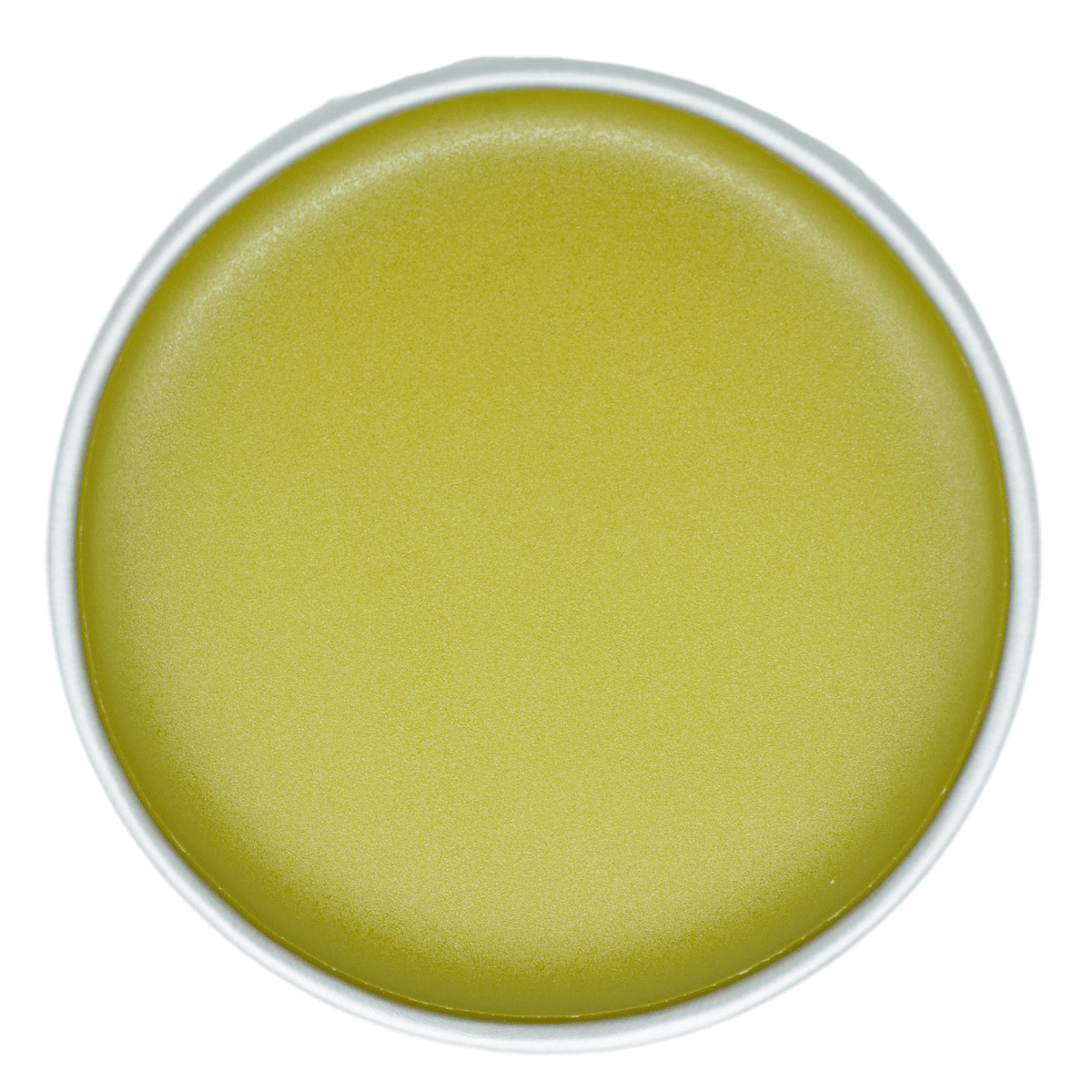 Open Rescue Balm tin showing the pale green balm