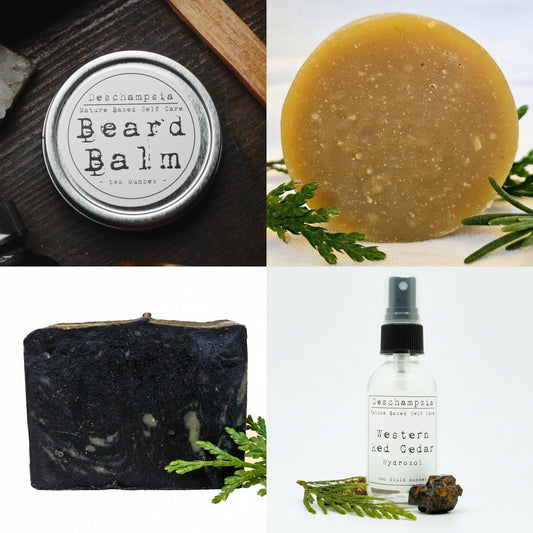 Forest Beard Grooming Set – Hair, Face, and Body - Deschampsia - Nature Based Self Care