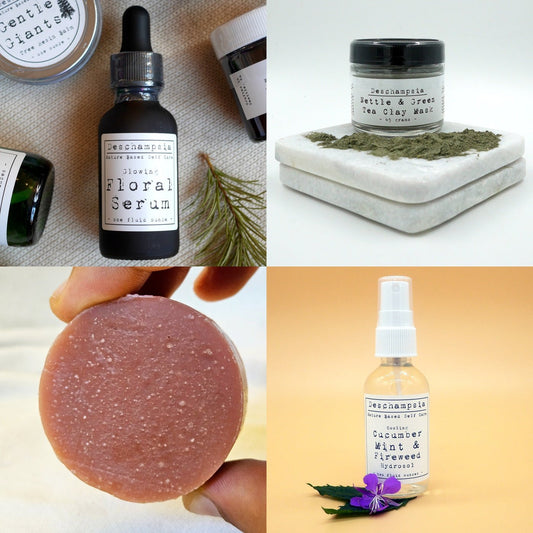 Clarify and Glow Skincare Set – For Combination and Blemish - Prone Skin - Deschampsia - Nature Based Self Care