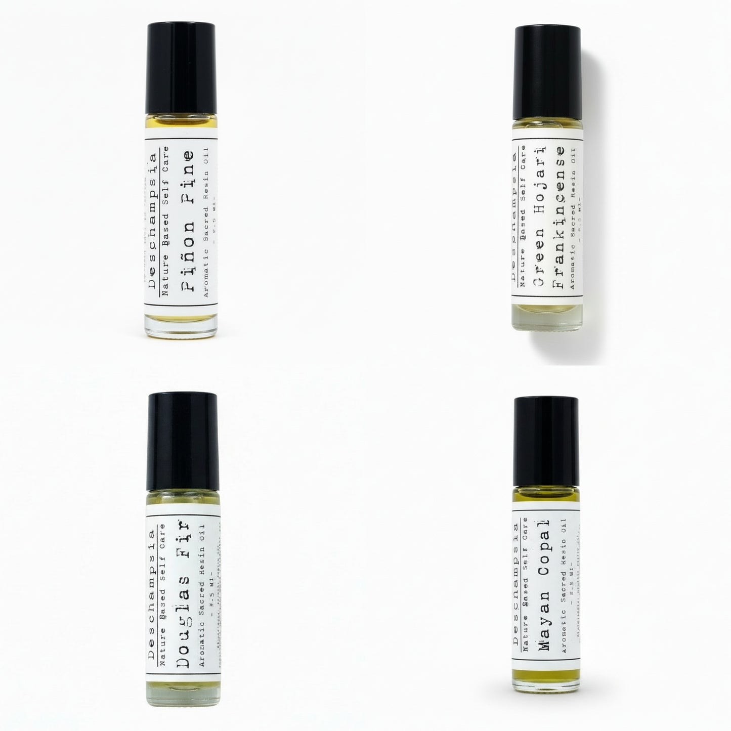 Sacred Resin Perfume Set – Four Aromatic Resin Perfumes - Deschampsia - Nature Based Self Care