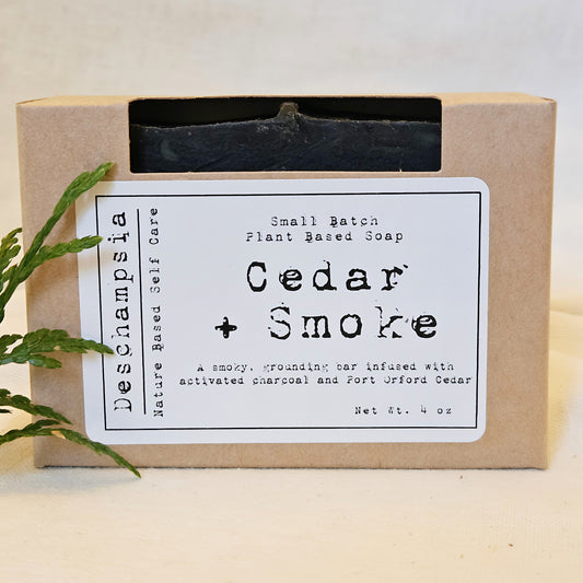 Cedar + Smoke Soap - Deschampsia - Nature Based Self Care