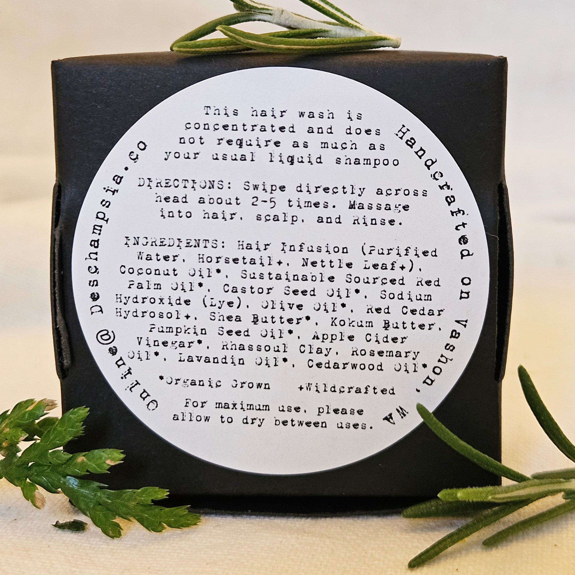 Active Botanical Hair Wash Bar - Deschampsia - Nature Based Self Care