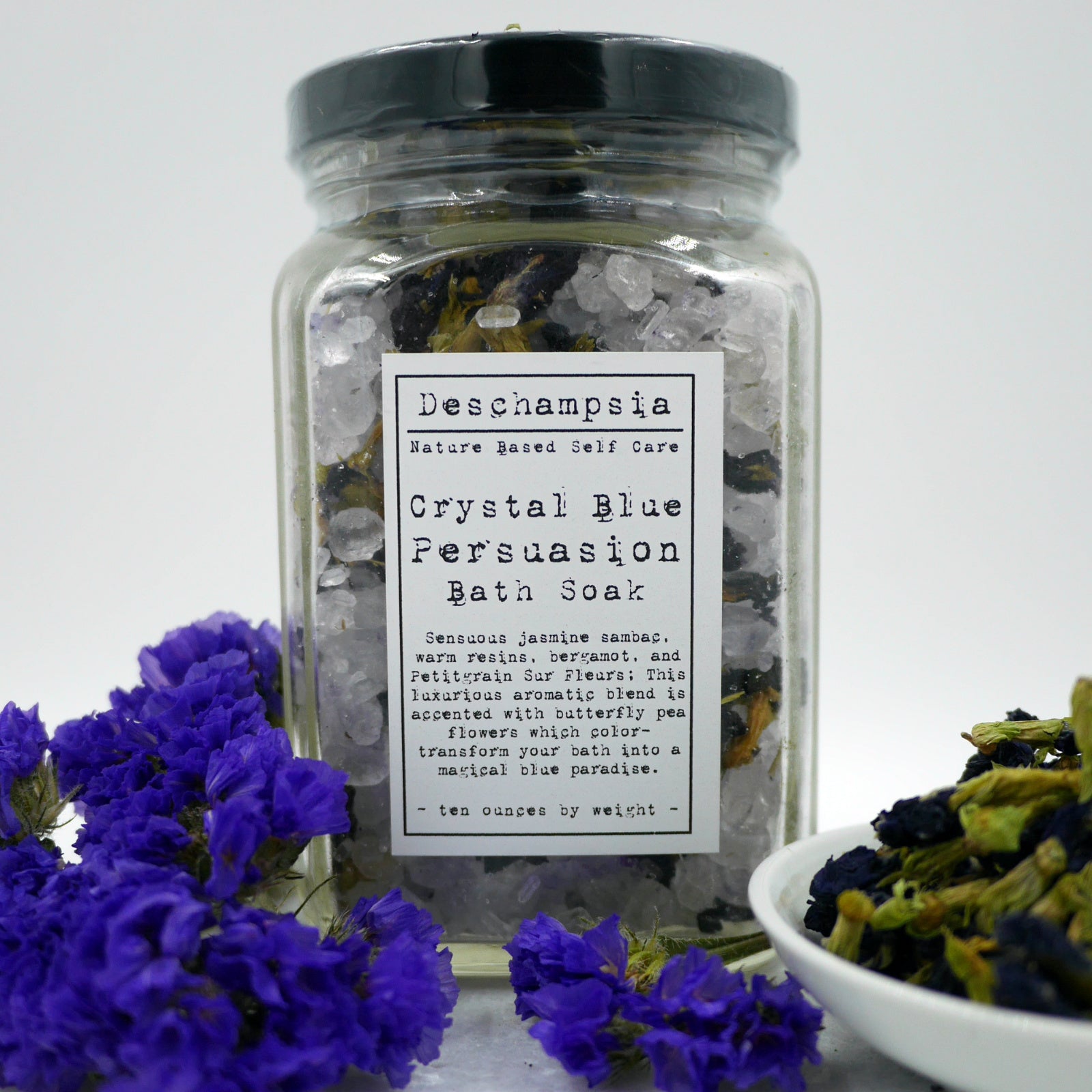 Crystal Blue Persuasion Bath Soak - Deschampsia - Nature Based Self Care