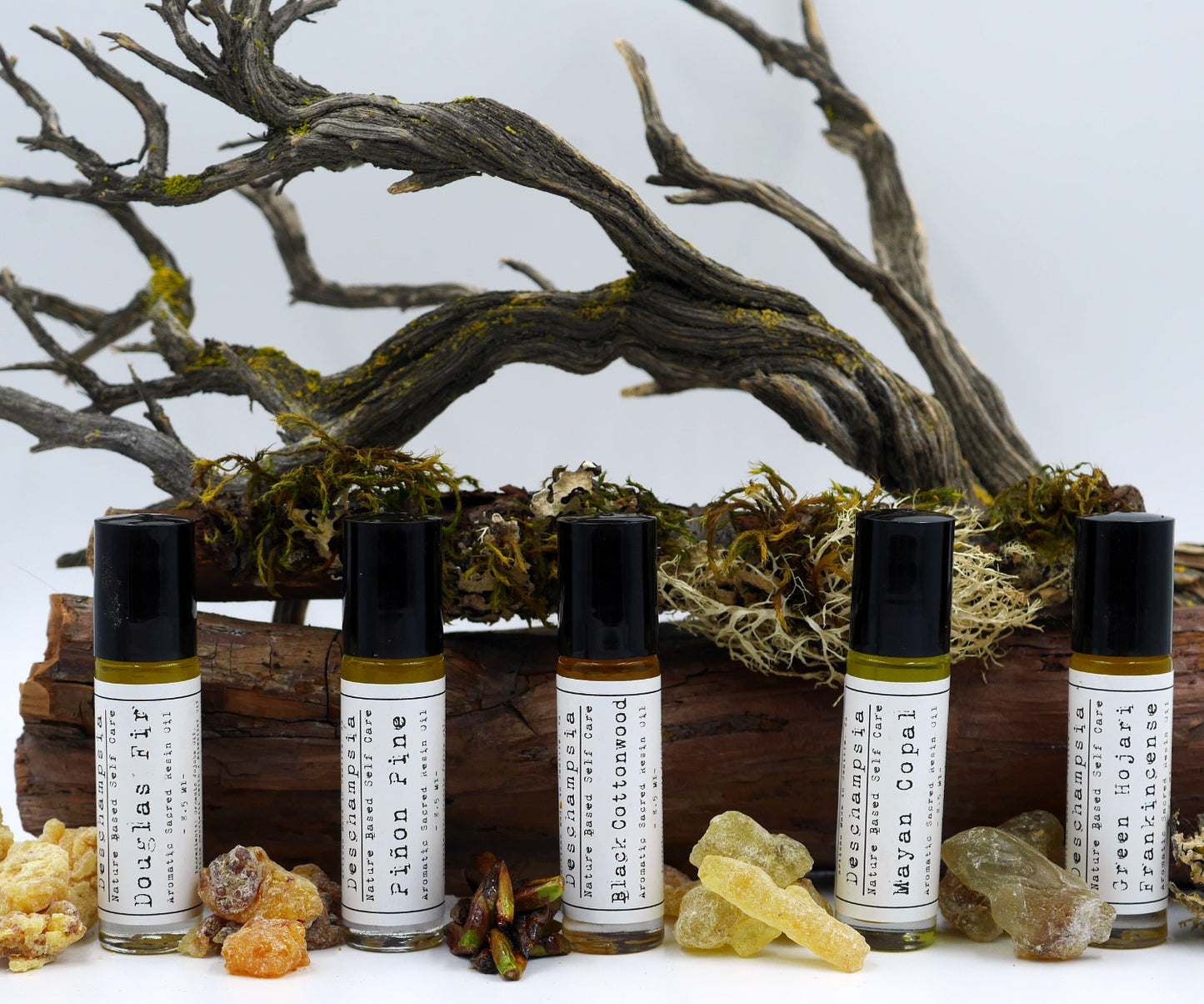 sacred aromatic tree resin oils roll on perfume deschampsia